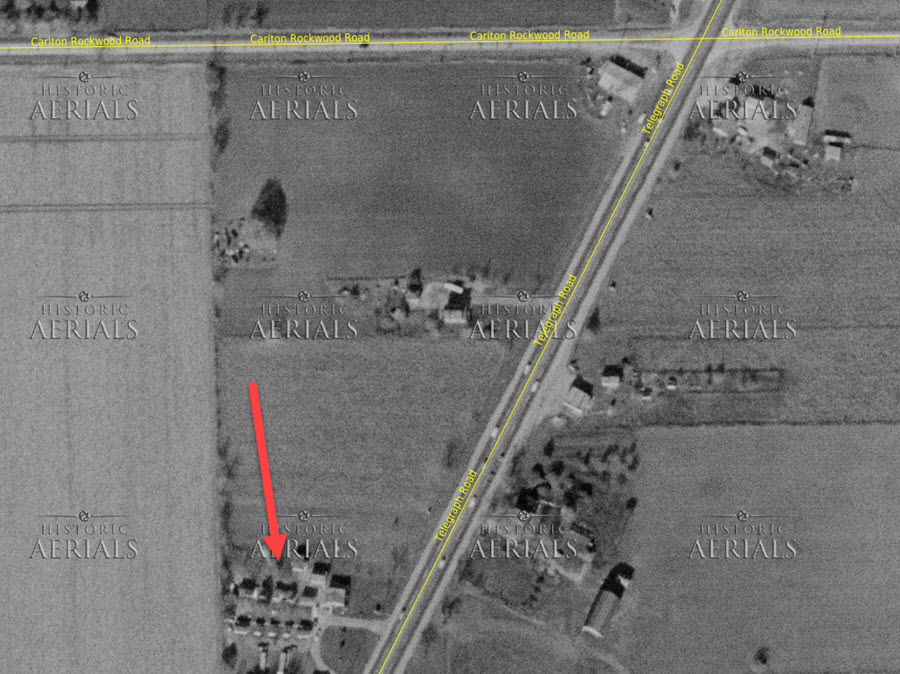 Parkway Motel (Park-Way Court) - 1955 Aerial